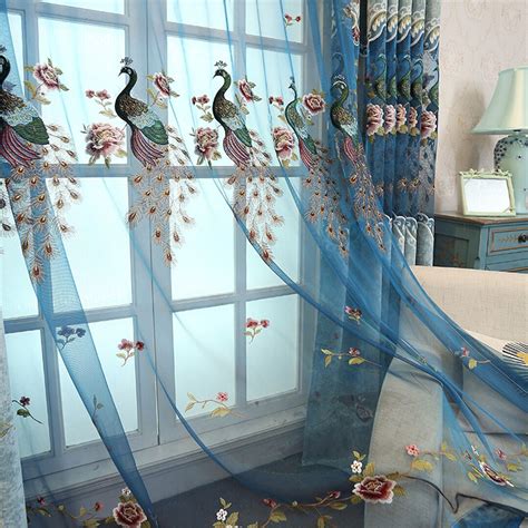 peacock colored drapes|Peacock Curtains .